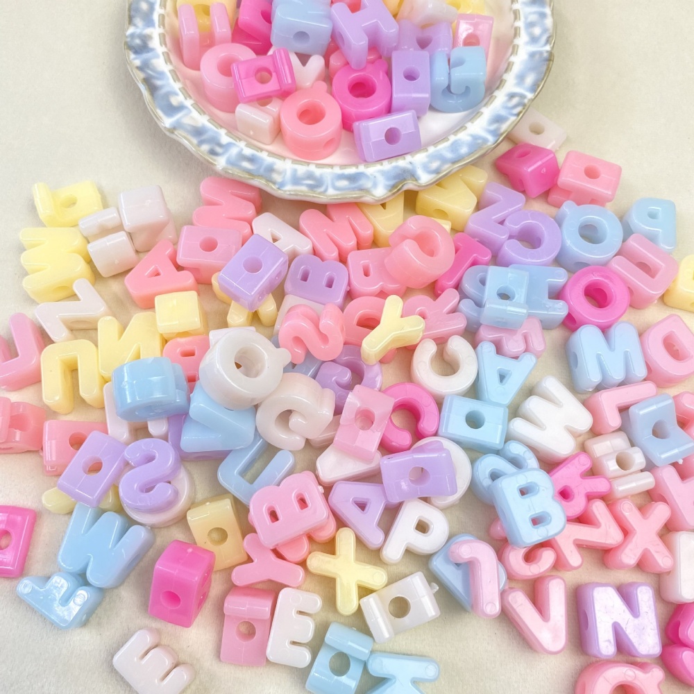 Jewelry Making Course - 10/50/100PCS 14-20mm Acrylic Letter Beads Candy