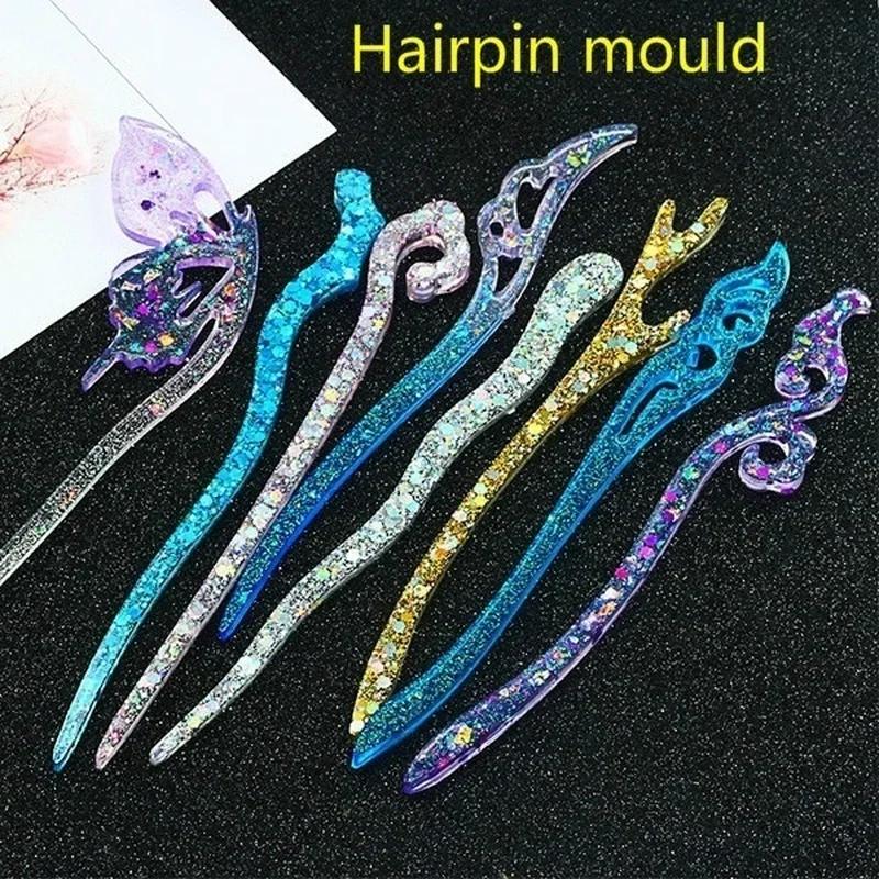 Jewelry Making With Resin - New Transparent Hairpin Silicone Special Mould