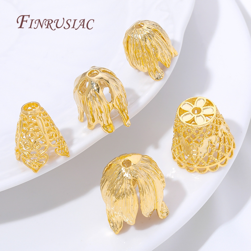 Jewelry Making Materials Wholesale - 18K Gold Plated Tassel End Caps