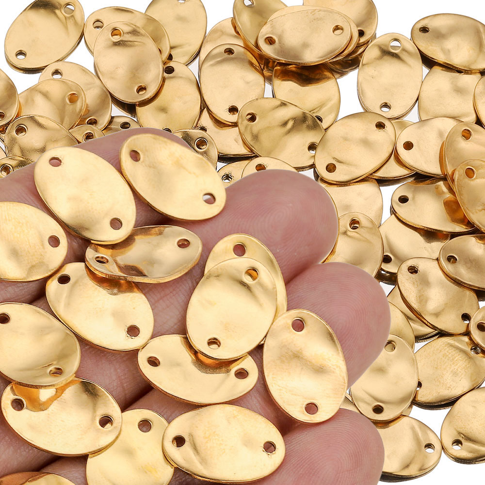 Jewelry Making Materials Wholesale - 20pcs 15/20/25MM Stainless Steel Double Hole