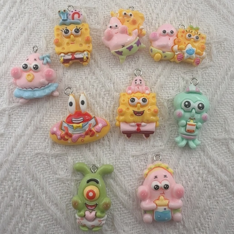 Jewelry Making With Resin - 10pcs cartoon resin pendant, DIY jewelry