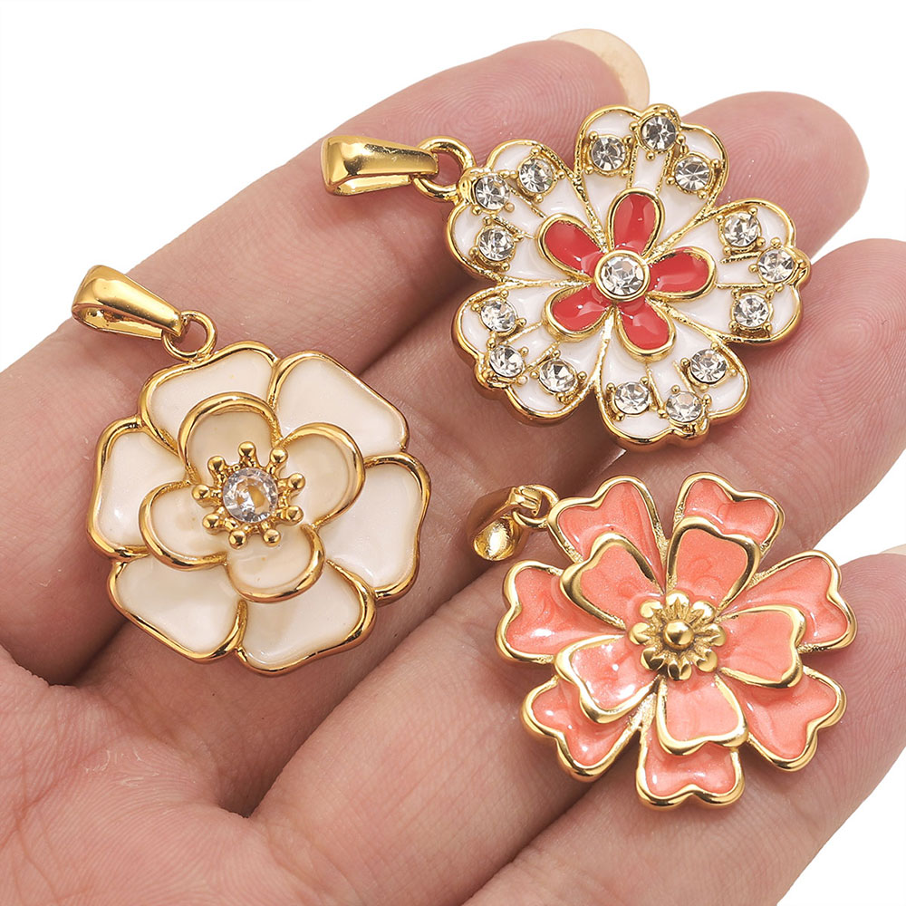 2PCS Stainless Steel Enamel La - Jewelry Making Materials Wholesale review and price