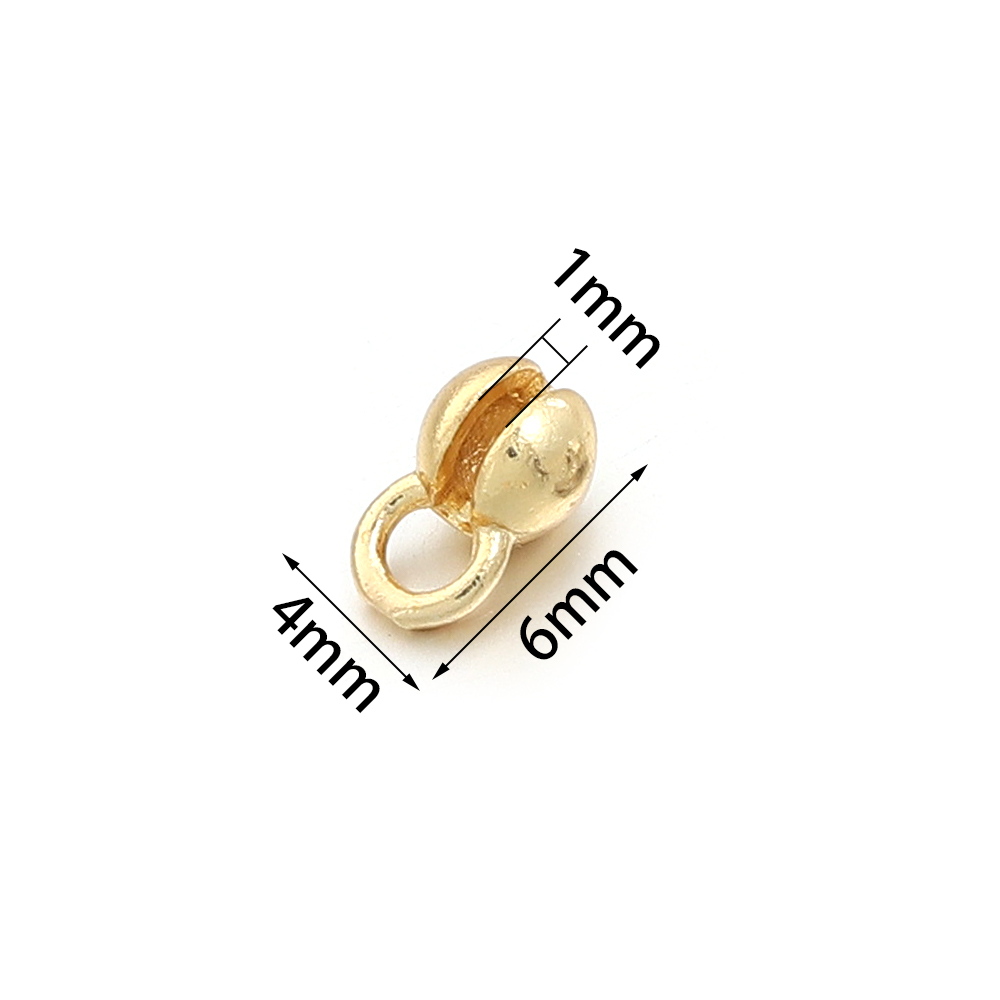 10pcs 18K Gold Plated Crimp Be - Jewelry Making Gold review and price