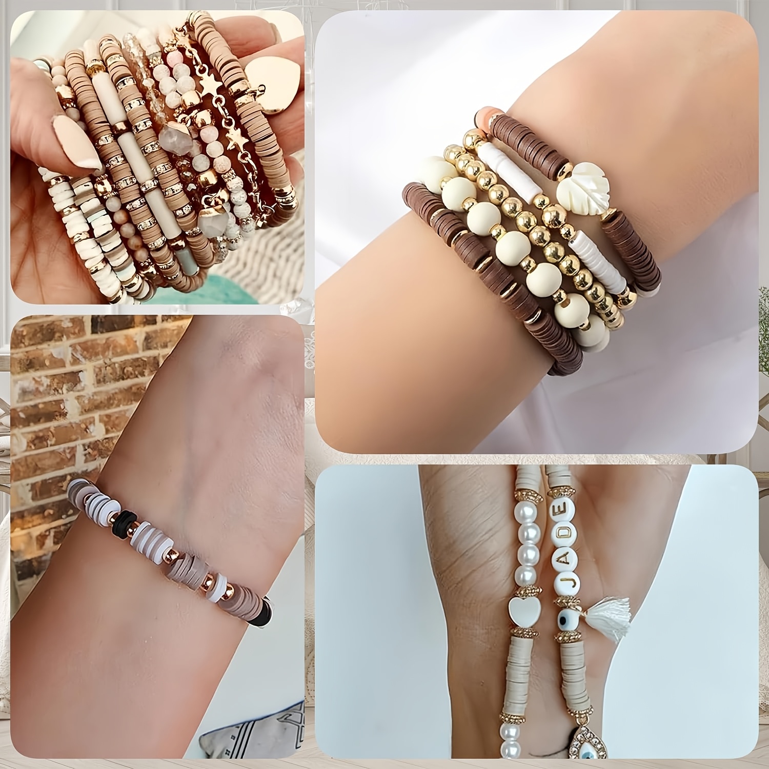 2000Pcs Pink & Brown Clay Bead - Jewelry Making Course review and price