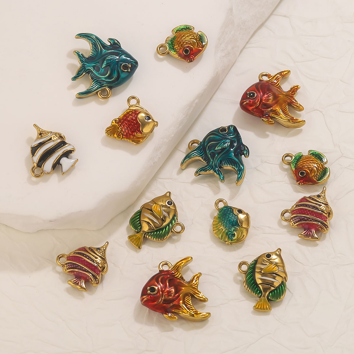 4pcs Stainless Steel Enamel Oc - Jewelry Making Materials Wholesale review and price