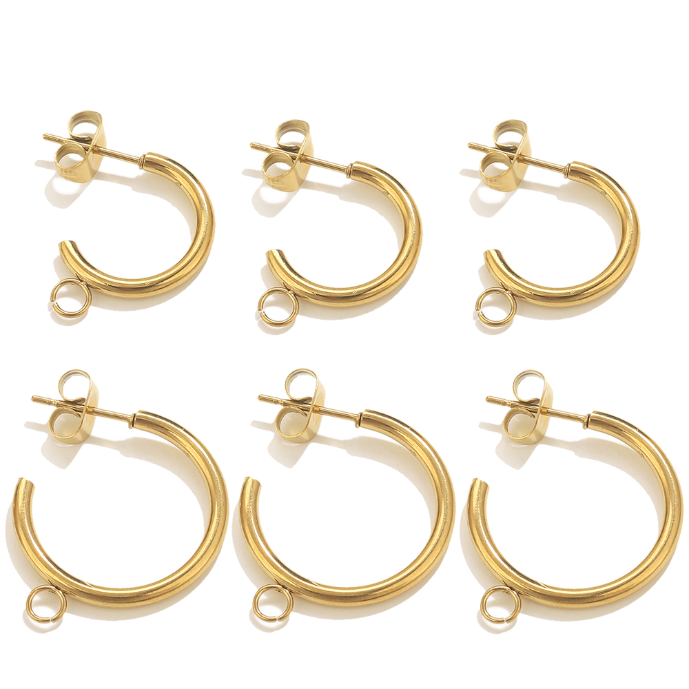 6pcs Stainless Steel C-shape E - Jewelry Making Materials Wholesale review and price