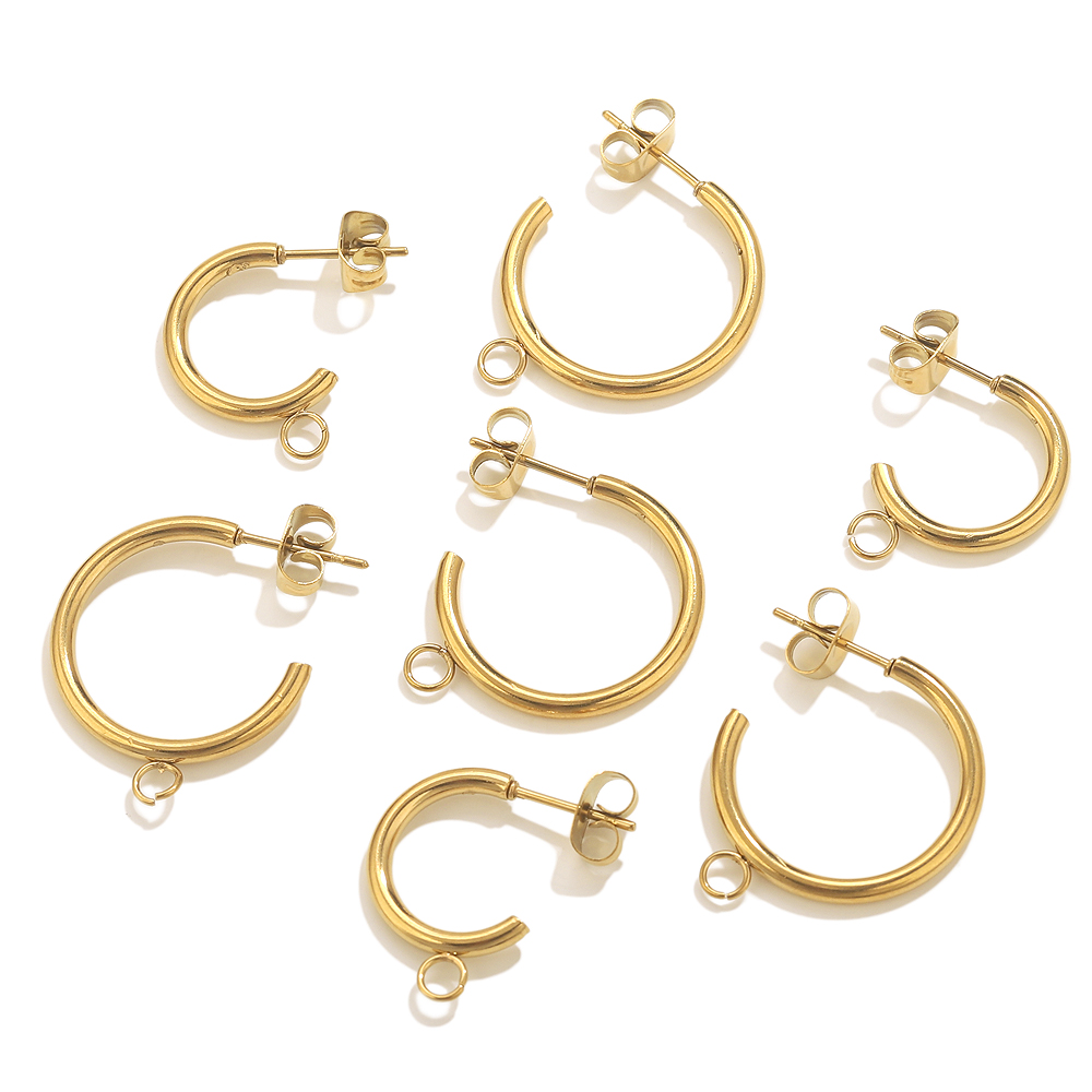 6pcs Stainless Steel C-shape E - Jewelry Making Materials Wholesale review and price