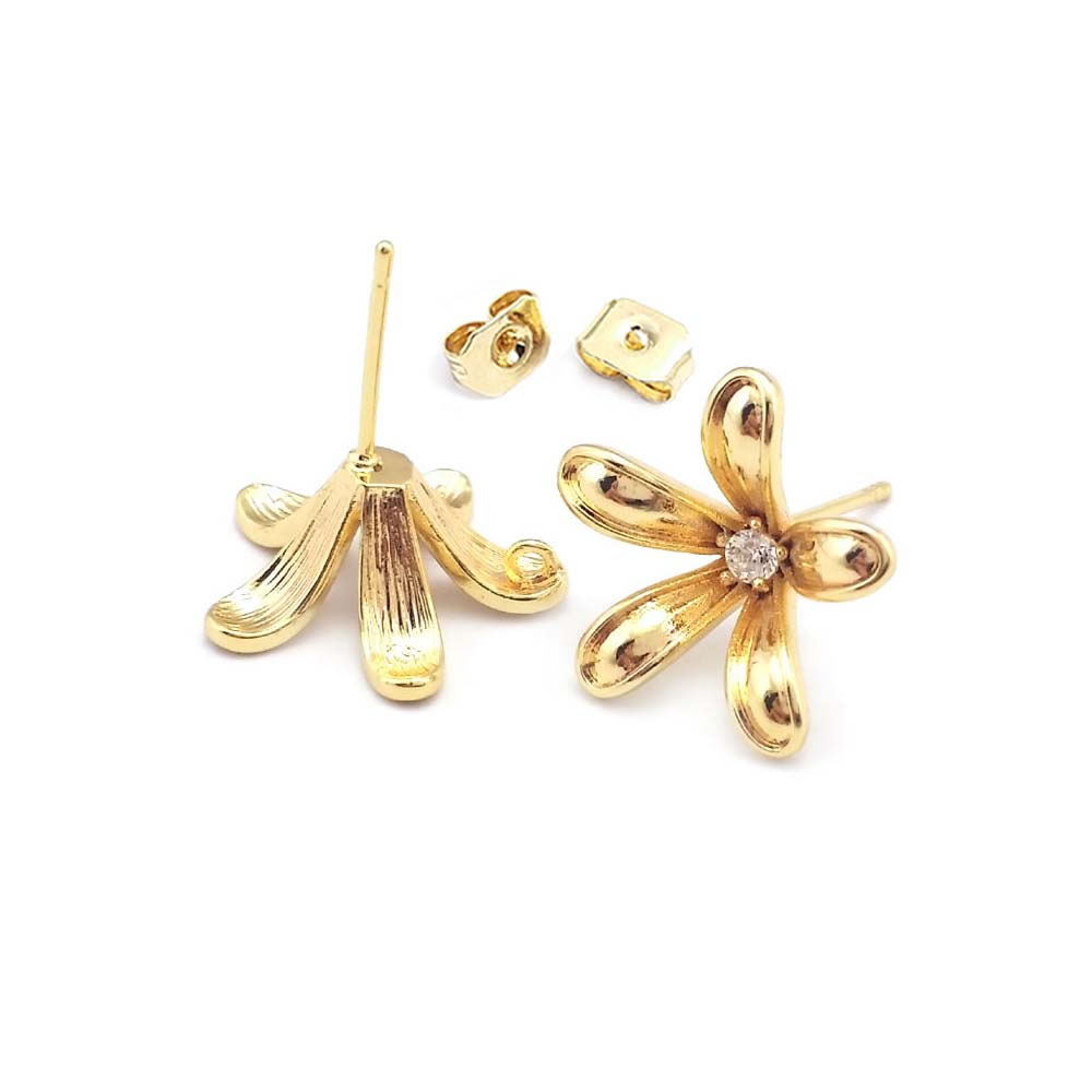 18K Gold Color Brass Flower St - Jewelry Making Gold review and price