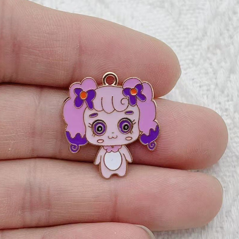 10pcs Cartoon Cute Drip Oil Al - Jewelry Making Jewelry review and price