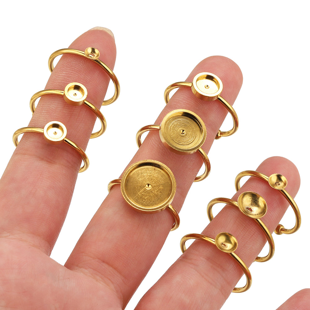 10pcs Stainless Steel Round Ad - Jewelry Making With Stones review and price