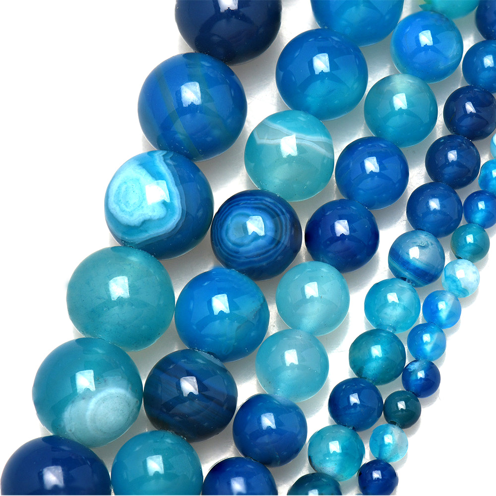 Natural Stone Banded Blue Lace - Jewelry Making With Stones review and price
