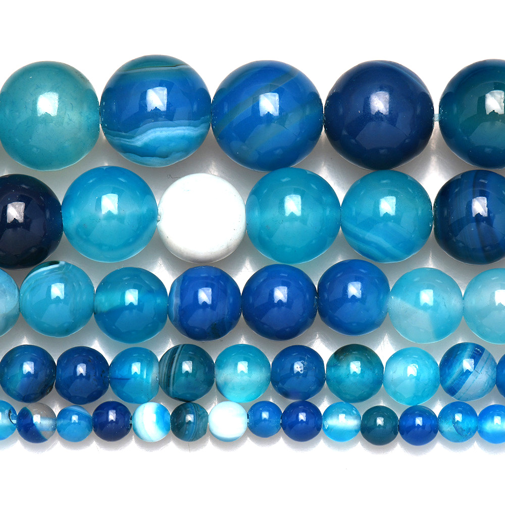 Natural Stone Banded Blue Lace - Jewelry Making With Stones review and price