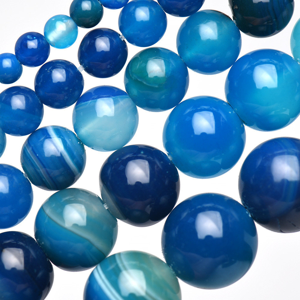 Natural Stone Banded Blue Lace - Jewelry Making With Stones review and price