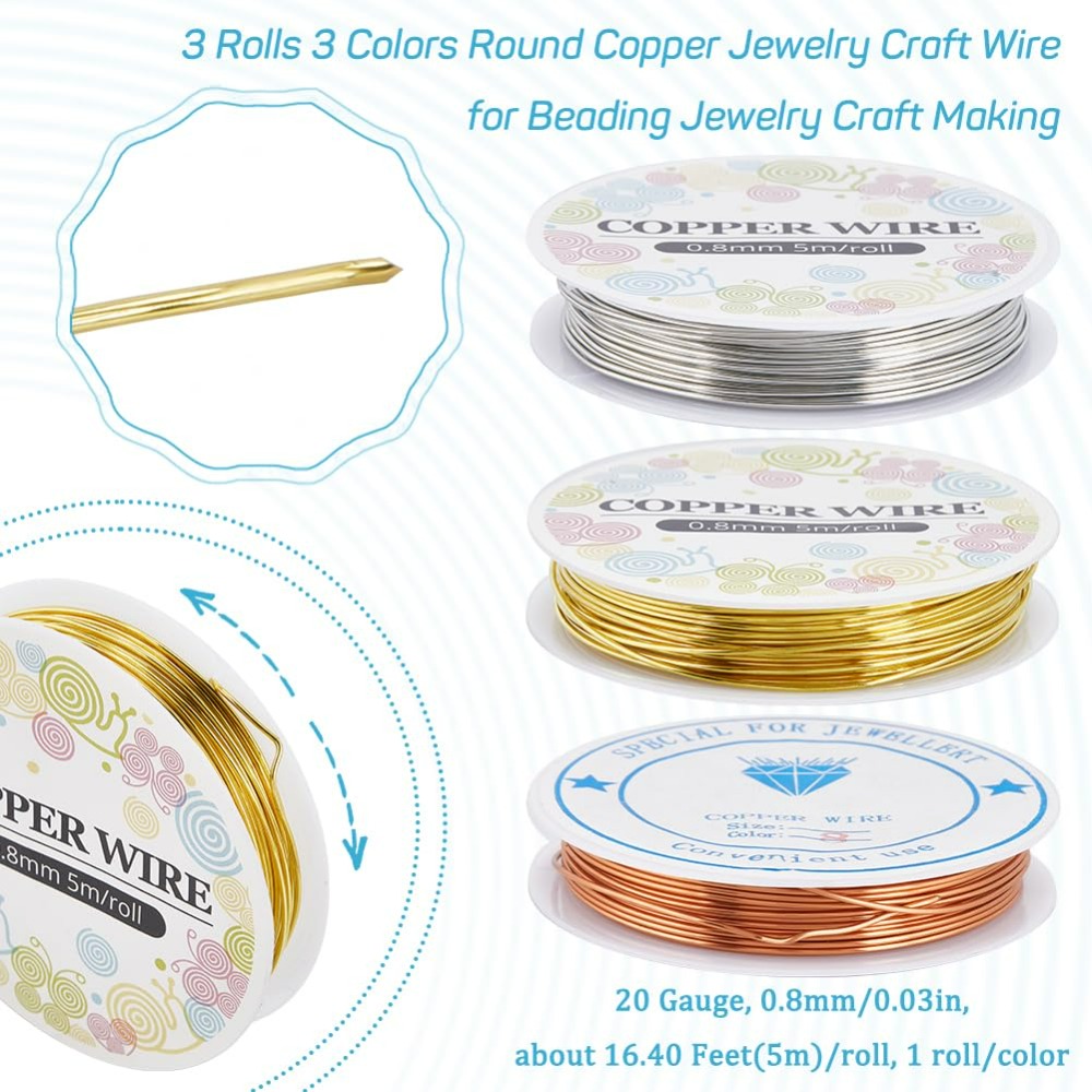 12.8M Copper Jewelry Wire 0.8m - Jewelry Making Course review and price