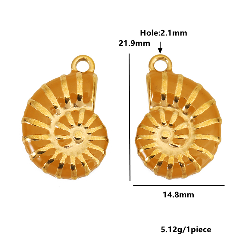 4pcs Stainless Steel Conch Gol - Jewelry Making Materials Wholesale review and price