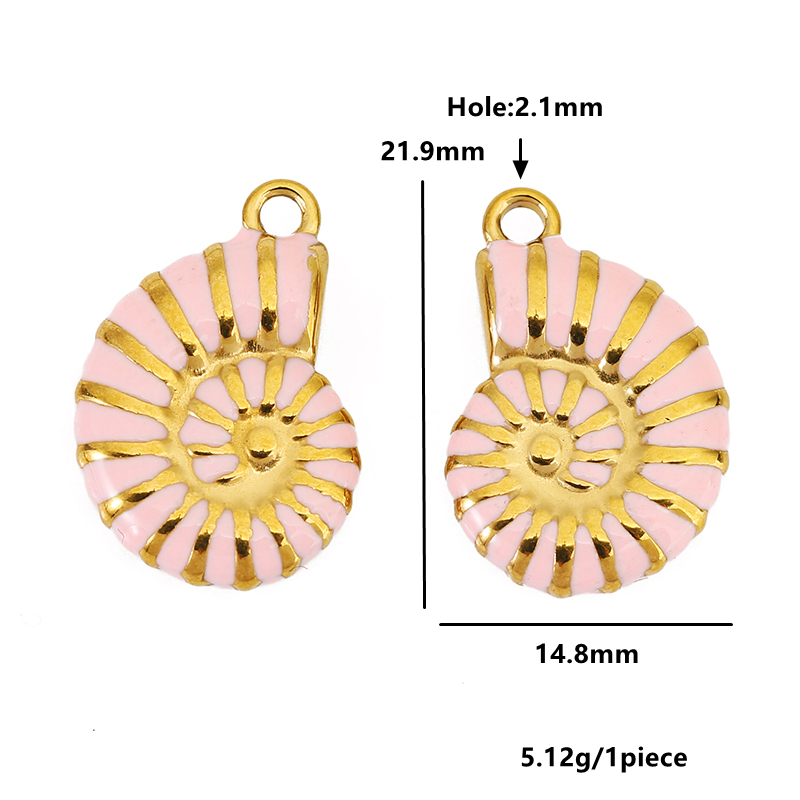 4pcs Stainless Steel Conch Gol - Jewelry Making Materials Wholesale review and price