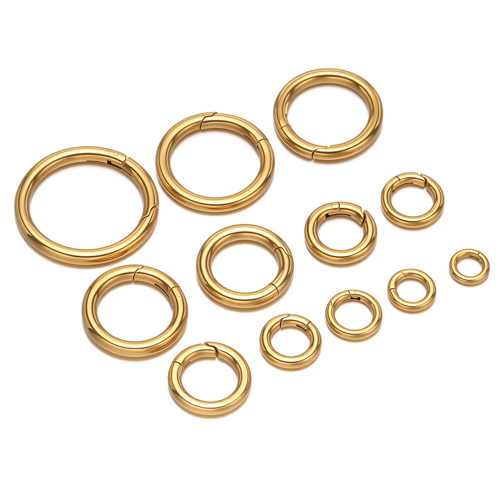 2Pcs/Lot Round Spring Clasps S - Jewelry Making Gold review and price