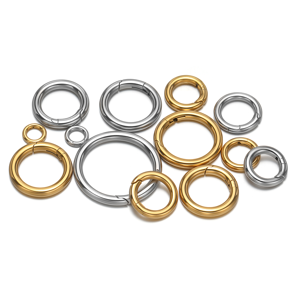 2Pcs/Lot Round Spring Clasps S - Jewelry Making Gold review and price