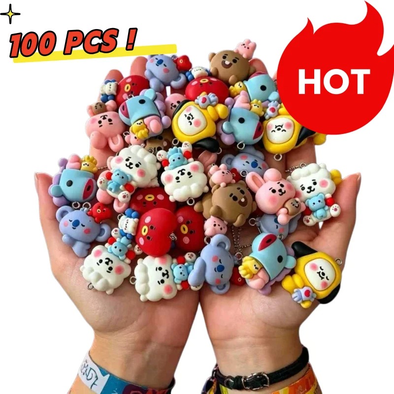 7pcs BT21 Resin Cartoon Charm  - Jewelry Making With Resin review and price
