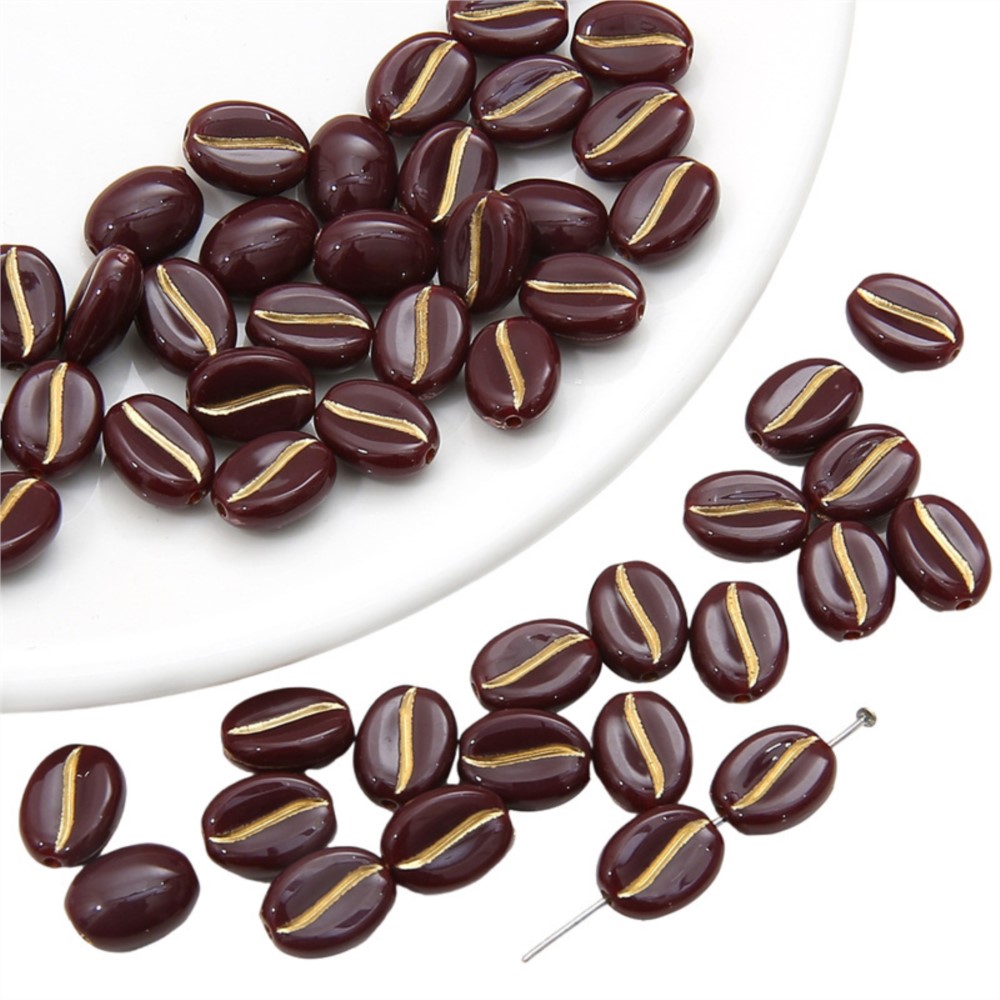 30Pcs/Lot 11x8mm Acrylic Coffe - Jewelry Making Materials Wholesale review and price