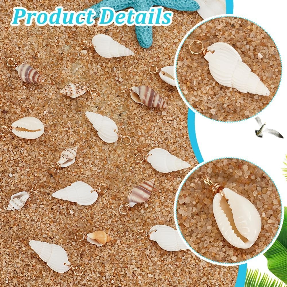 100pcs 4 Styles Natural Shell  - Jewelry Making Course review and price