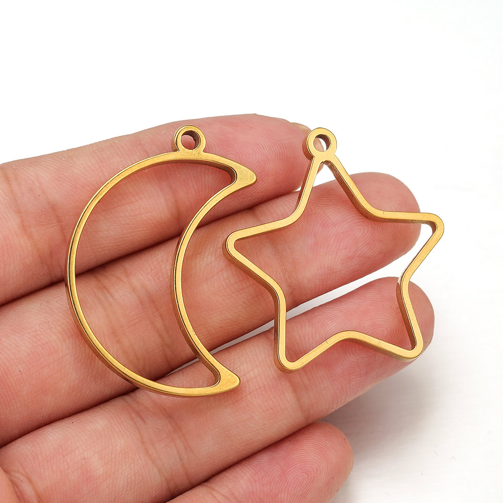 10pcs Stainless Steel Geometri - Jewelry Making With Resin review and price