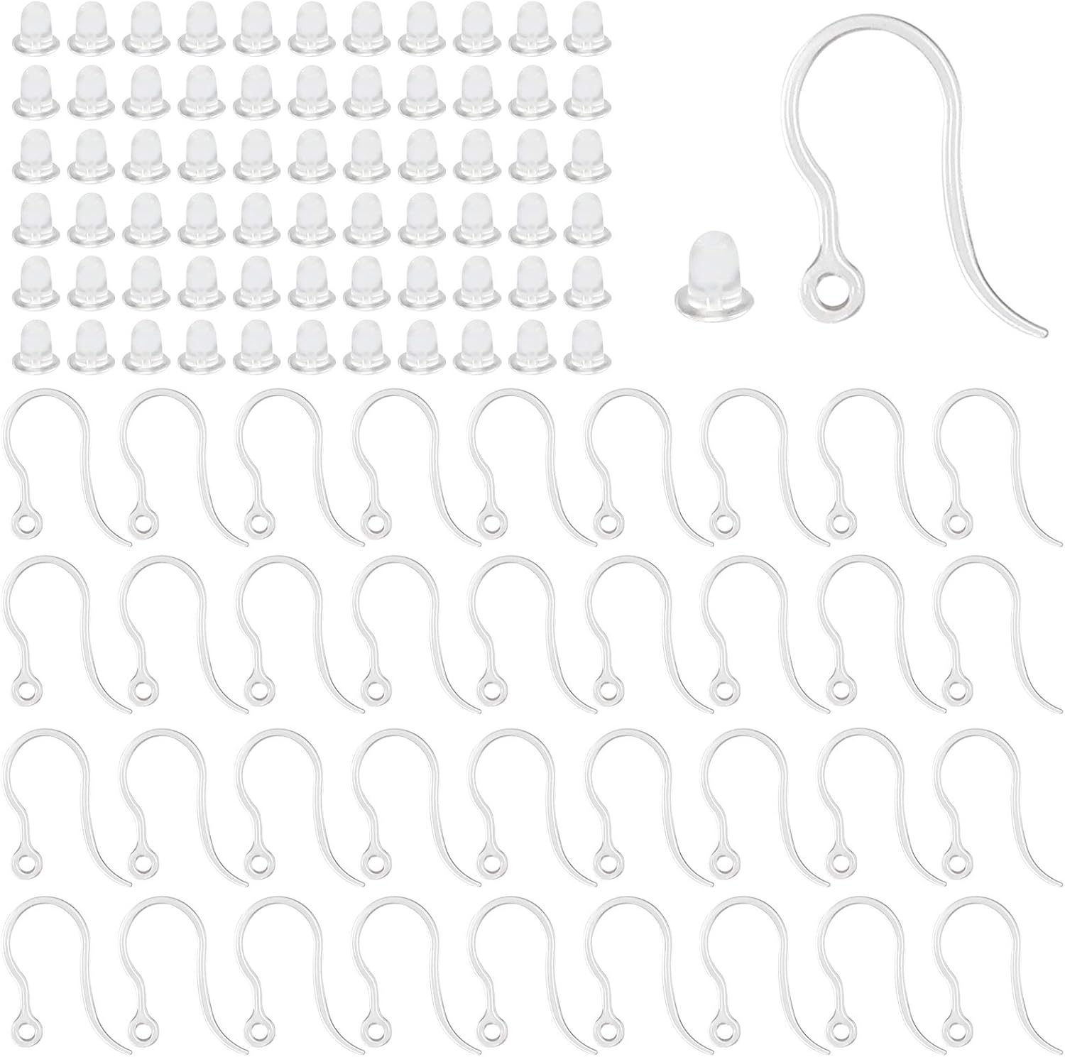 40pcs Clear Plastic Earring Ho - Jewelry Making With Resin review and price