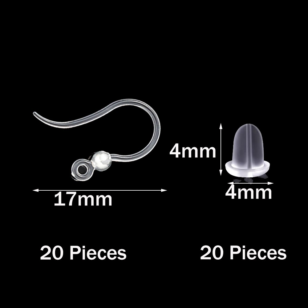 40pcs Clear Plastic Earring Ho - Jewelry Making With Resin review and price