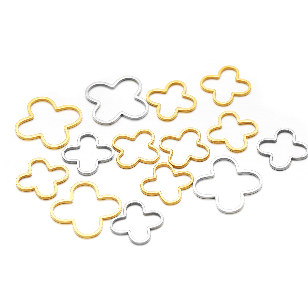 20/50pcs Four Leaf Flowers Cha - Jewelry Making Materials Wholesale review and price