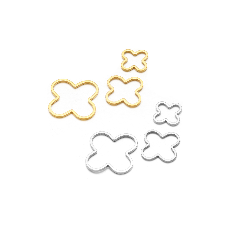 20/50pcs Four Leaf Flowers Cha - Jewelry Making Materials Wholesale review and price