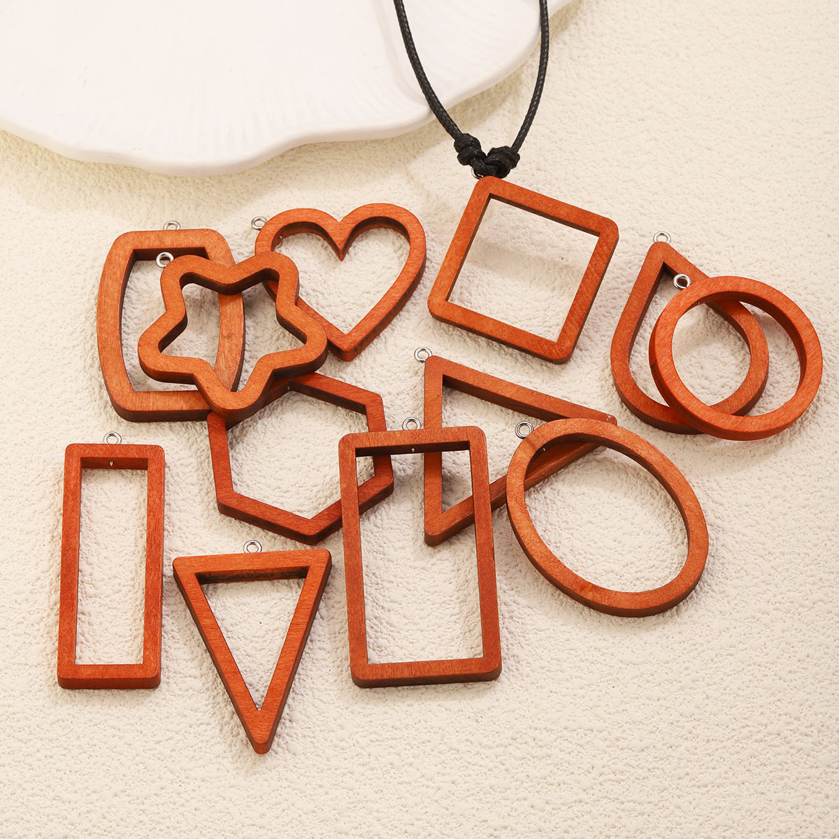 10PCS Triangle Rectangle Wood  - Jewelry Making With Resin review and price