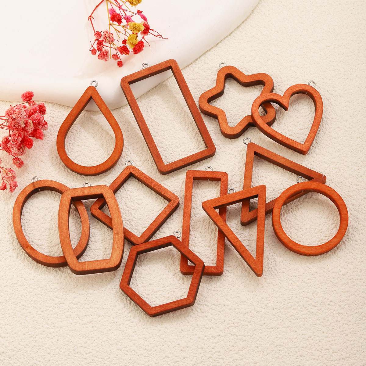 10PCS Triangle Rectangle Wood  - Jewelry Making With Resin review and price