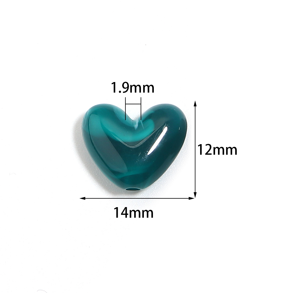 20pcs double Colour Heart Bead - Jewelry Making Materials Wholesale review and price