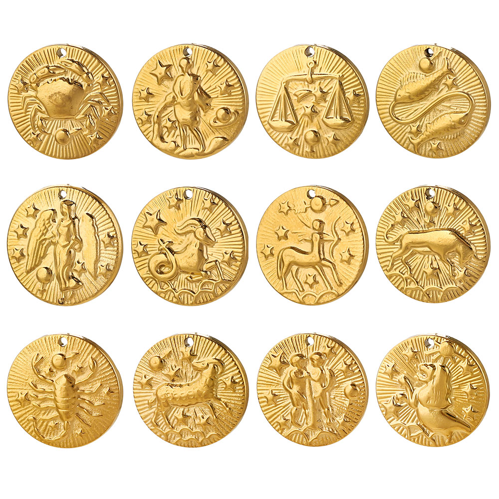 5pcs Stainless Steel 12 Zodiac - Jewelry Making Materials Wholesale review and price