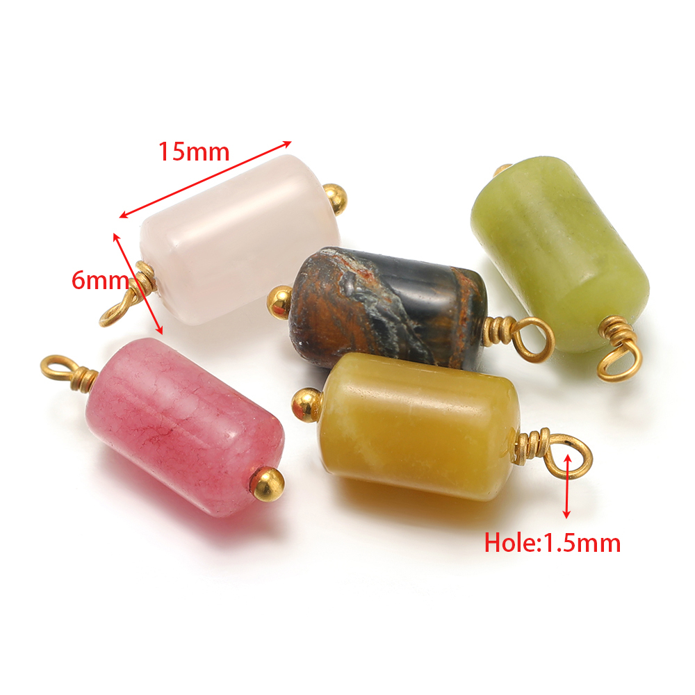 10pcs Stainless Steel Natural  - Jewelry Making With Stones review and price