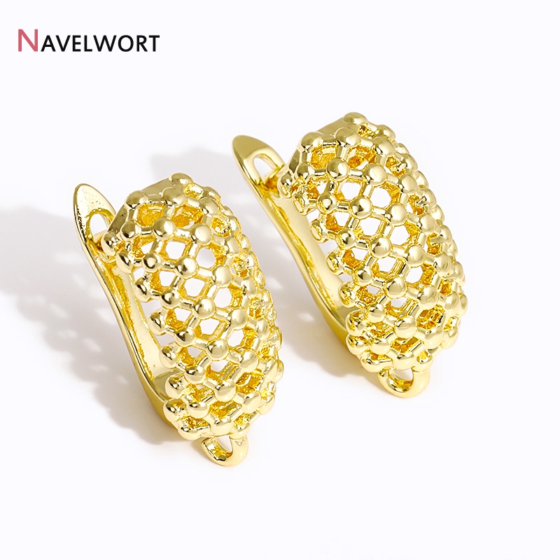 18K Gold Plated Brass  Hollow  - Jewelry Making Gold review and price
